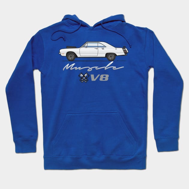 white 70 -72 muscle dart Hoodie by JRCustoms44